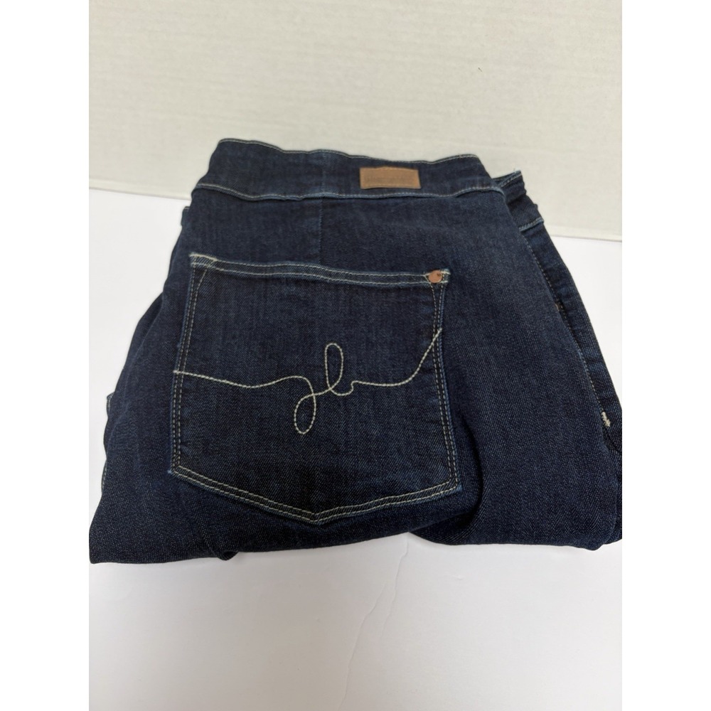 Judy Blue Hi-Rise Geometric Waist Wide Leg Jeans Dark Size 22W Style # 88579